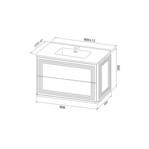 Тумба с раковиной Iddis Oxford Neo Oxford Neo OXN80W0i95K 80 см, белая фото
