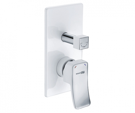 Смеситель для ванны и душа WasserKRAFT Aller White 10641WHITE фото