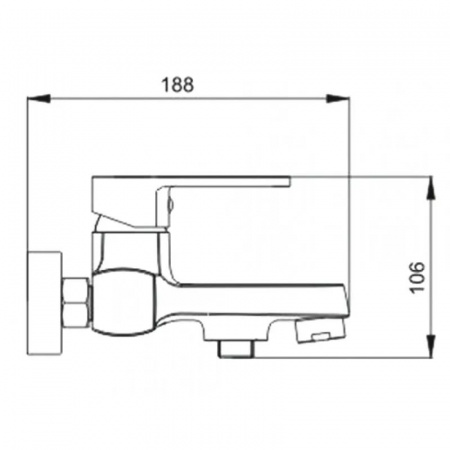 Смеситель для ванны с душем Raiber Quattro R6002 фото