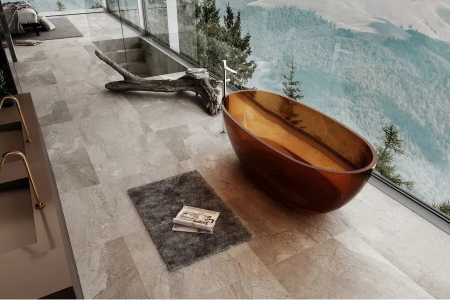 Ванна из полиэфирной смолы Abber Kristall AT9701Opal 165x78 коричневая фото