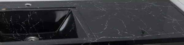 Раковина над стиральной машиной Stella Polar Мадлен SP-00001196 120x48 L черный мрамор фото