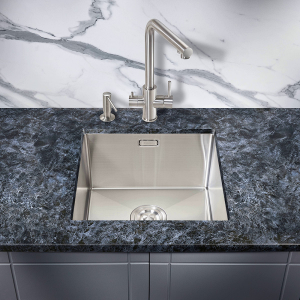 Мойка для кухни из нержавеющей стали Milacio Denia 44 Steel MC.77430 44x44 нержавеющая сталь  фото