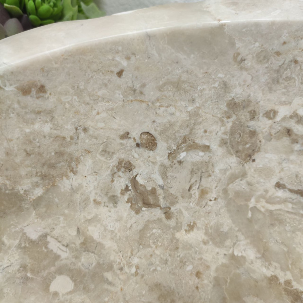 Накладная раковина из мрамора Erozy Cream EM-01573 (50*40*15) фото