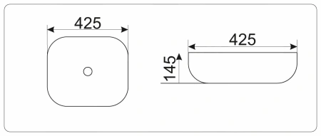 Накладная раковина GID MNC545 42,5х42,5 фото