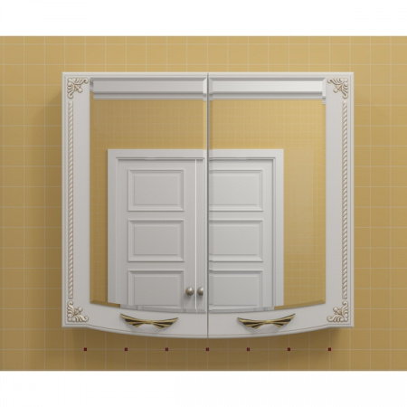 Зеркало-шкаф Kaksa Классик-Д 003969 65 см белый с золотом фото