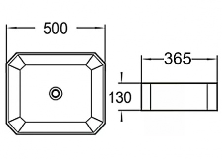 Накладная раковина SantiLine SL-1013 50x36 фото