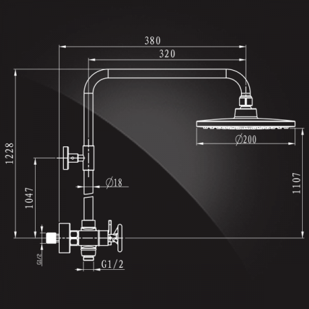 Душевая система (стойка) Elghansa New Wave sigma 3707595-2A фото