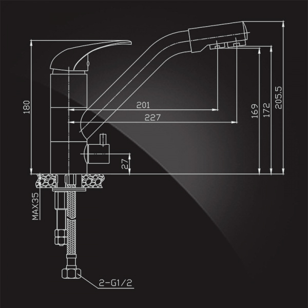 Смеситель для кухни кухни с фильтром для воды Elghansa Kitche Pure Water 5602623-New фото