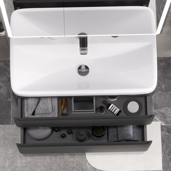Тумба под раковину напольная EQUIL Eltoro 70 tnELTR80.2Y-03 черный софт фото