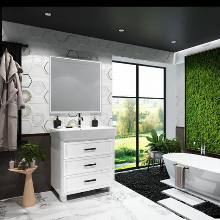 Зеркало Opadiris Вегас 80 00-00003303 белое фото