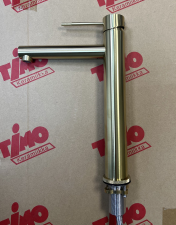 Высокий смеситель для раковины Timo Saona 2311/17F золото матовое фото