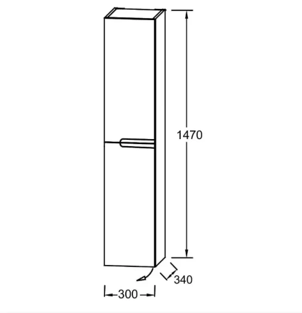 Шкаф-пенал Jacob Delafon Nona EB1892LRU-G1C L 147 см глянцевый белый фото