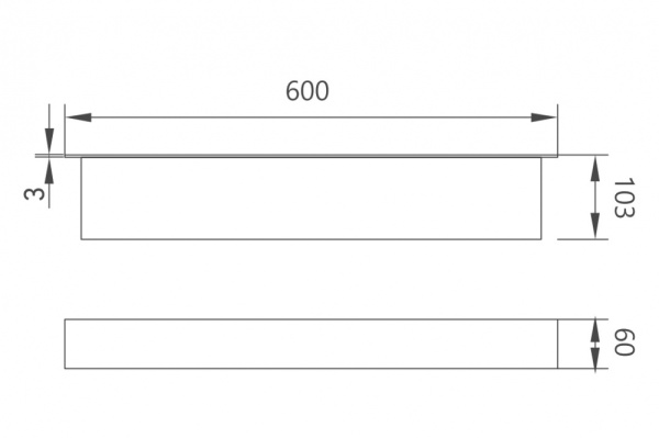 Полка металлическая Abber Nischen AN3010MB черная матовая фото