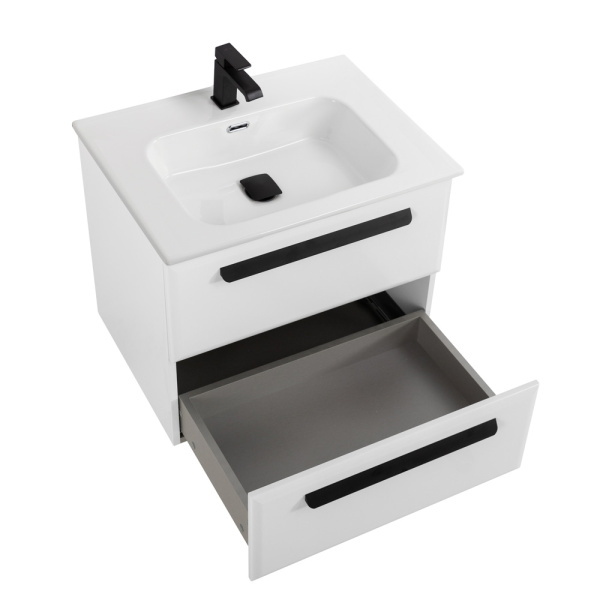Тумба под раковину Cezares Eco 70 ECO-CER-N-700-2C-SO-BL 70 см, Bianco Lucido фото