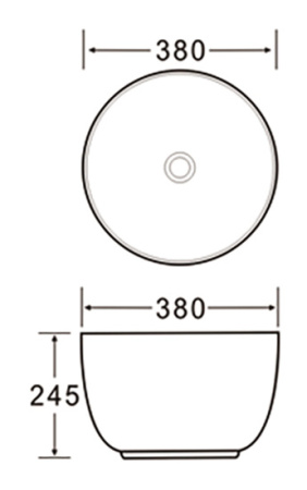 Накладная раковина SantiLine SL-1110BM 38x38 голубая матовая фото