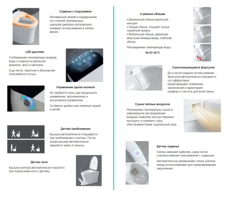 Электронный унитаз-биде Abber Bequem AC1116S фото