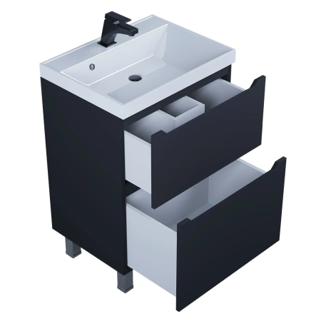 Тумба под раковину напольная Uperwood Tanos 60 291120331 черная матовая фото