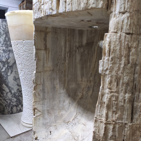 Раковина напольная из окаменелого дерева ODN-01499 (68*55*90) фото