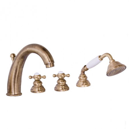 Смеситель на борт ванны на 4 отверстия Gattoni Vivaldi 1240012V0 br фото