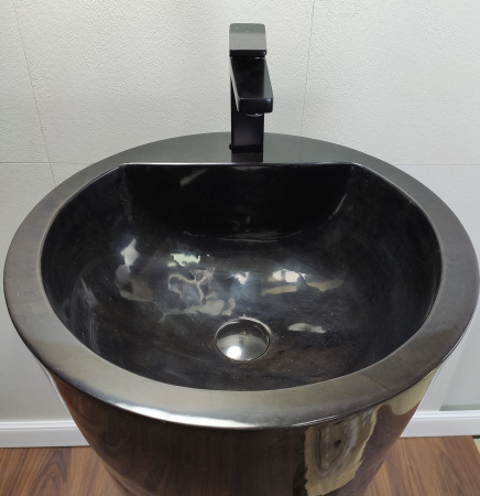 Раковина напольная из мрамора Black MN-01363 (45*45*90) фото