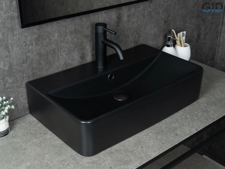 Накладная раковина GID Bm1344 53361 61x35 черная матовая фото