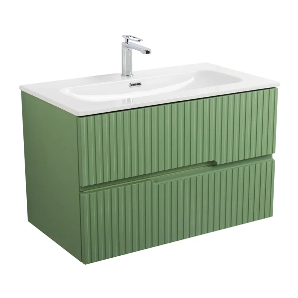 Тумба под раковину Cezares Duet 80 DUET-N-800-2C-SO-PS-P 80 см, фисташковый софт фото