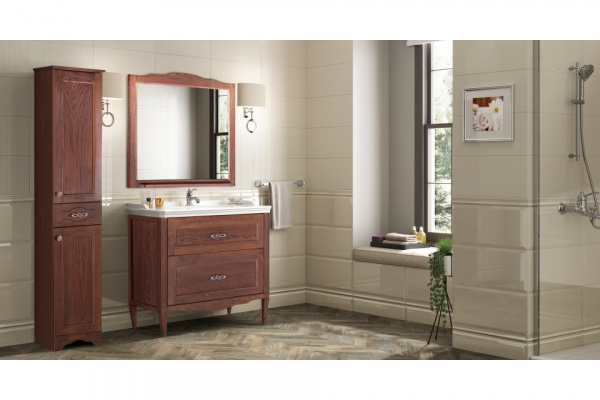 Тумба с раковиной ASB-Woodline Римини Nuovo 10182 орех фото