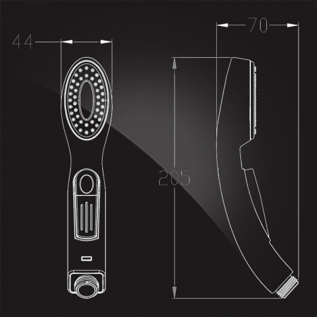 Гигиеническая лейка без смесителя Elghansa Shower Spray BR-07C-White фото