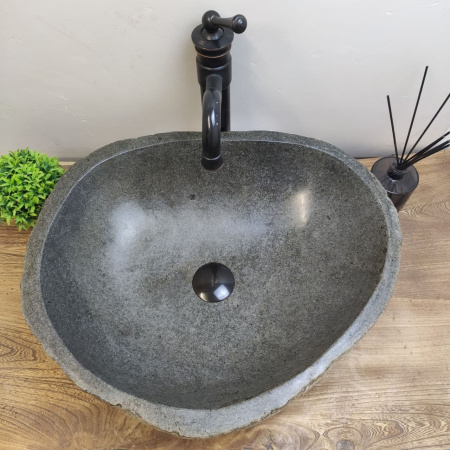 Накладная раковина из речного камня RS01169 (51*45*15) C20 фото