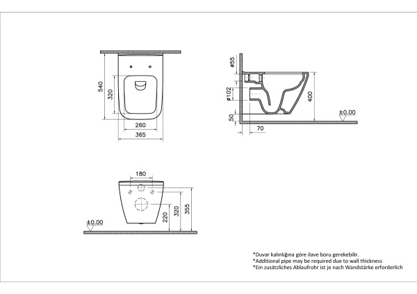 Унитаз подвесной безободковый VitrA Integra Square (Интегра Скуэр) 7082B003-0075 фото