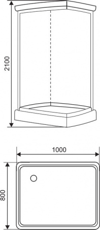 Душевая кабина Style S-47 100x80 фото