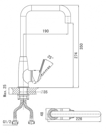 Смеситель для кухни D&K Arbeo Bayern DA1242401 фото