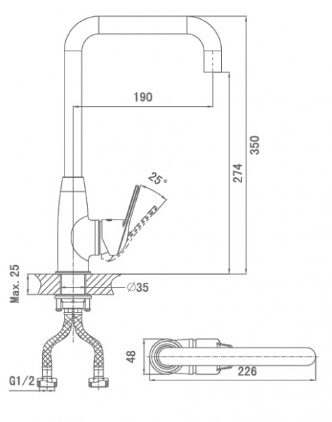 Смеситель для кухни D&K Arbeo Bayern DA1242401 фото