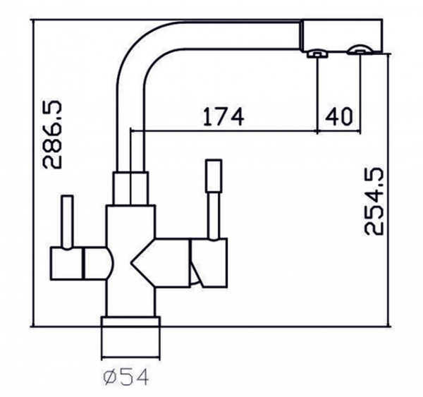 Смеситель для кухни кухни с фильтром для воды Zorg Inox SZR-1339 M AER фото
