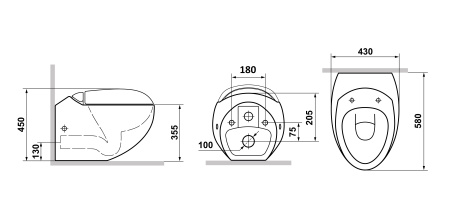 Унитаз подвесной Laguraty OK 0010 фото