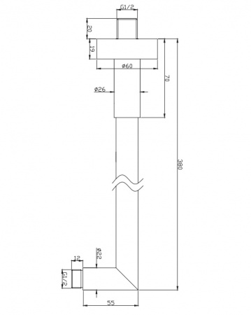 Держатель для верхнего душа Omnires RA04CR фото