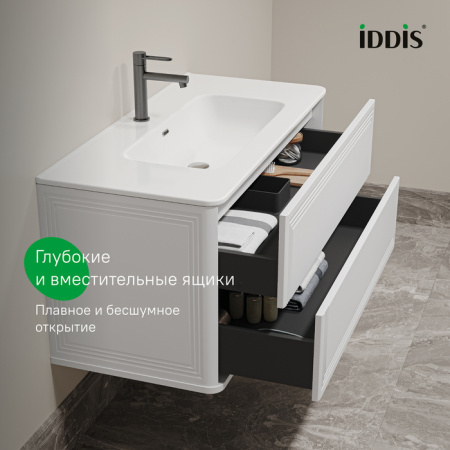 Тумба с раковиной Iddis Oxford Neo OXN10W0i95K 100 см, белая фото