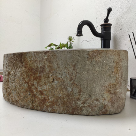 Накладная раковина из речного камня RS01472 () C7 фото