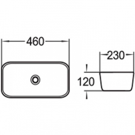 Накладная раковина SantiLine SL-1050 46x23 фото