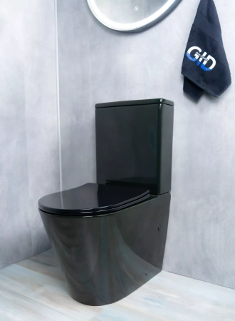 Унитаз напольный с бачком Gid Tr2179BL черный глянец фото