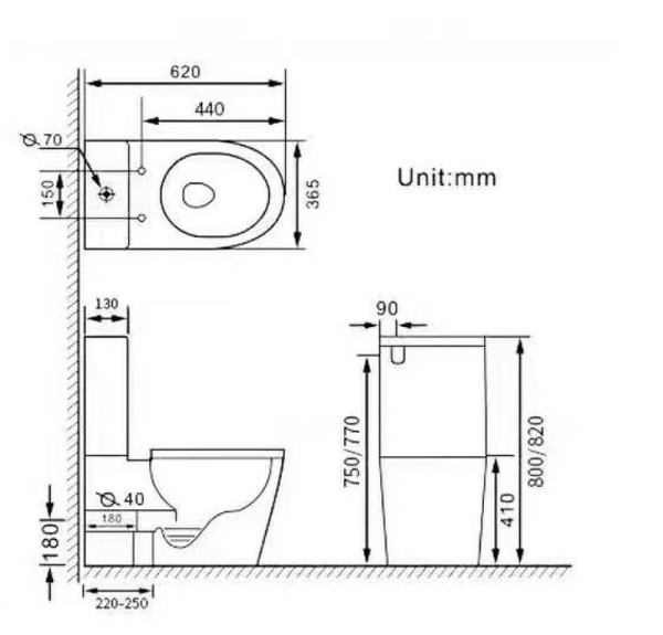 Унитаз напольный с функцией биде SantiLine SL-5014SM-BD фото
