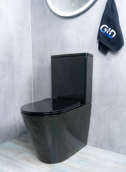 Унитаз напольный с бачком Gid Tr2179BL черный глянец фото