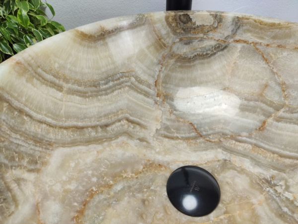 Накладная раковина из оникса Bowl Yellow Medium TinLip BO-00904 (45*45*17) фото