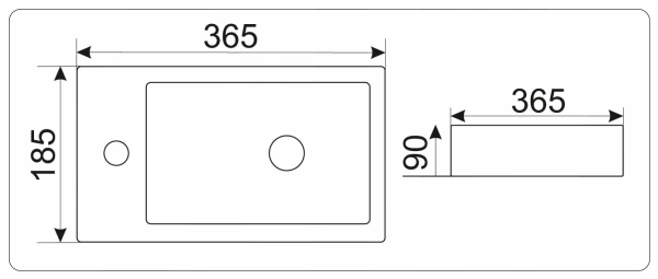 Мини-раковина GID N9272R 36,5х18 фото