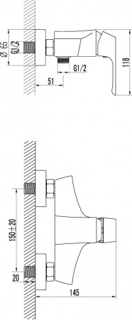 Смеситель для душа Lemark Unit LM4503C фото