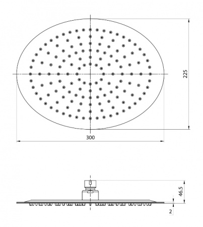 Верхний тропический душ Lemark LM9484S 30x22,5 см фото