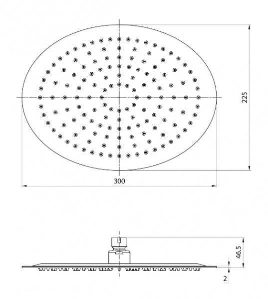 Верхний тропический душ Lemark LM9484S 30x22,5 см фото