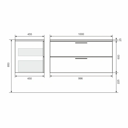 Тумба под раковину Uperwood Foster 100 TFosterNEW100b черная фото