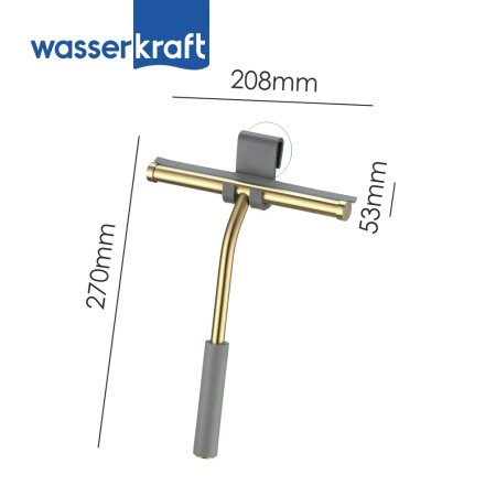 Скребок для душевой кабины WasserKRAFT K-211BRUSHED GOLD фото