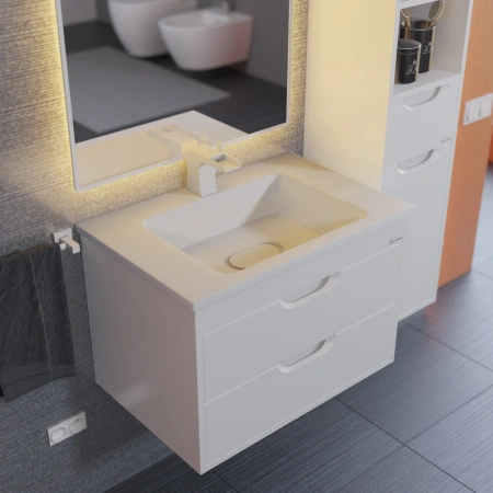 Тумба под раковину Uperwood Modul 65 2930205250 белая фото